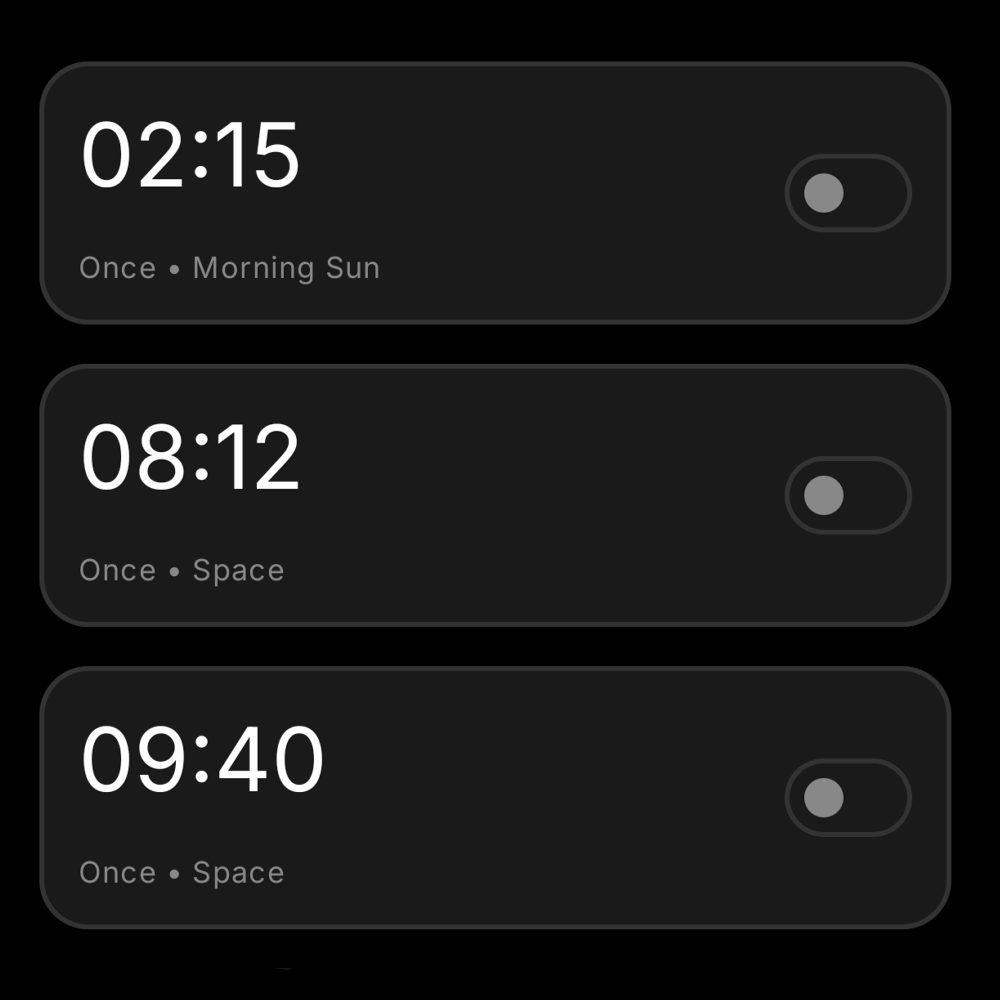 N Clock alarm